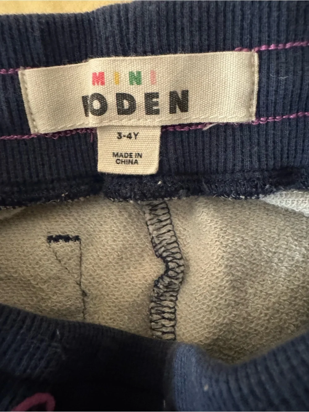 mini boden sweatpants size 3/4